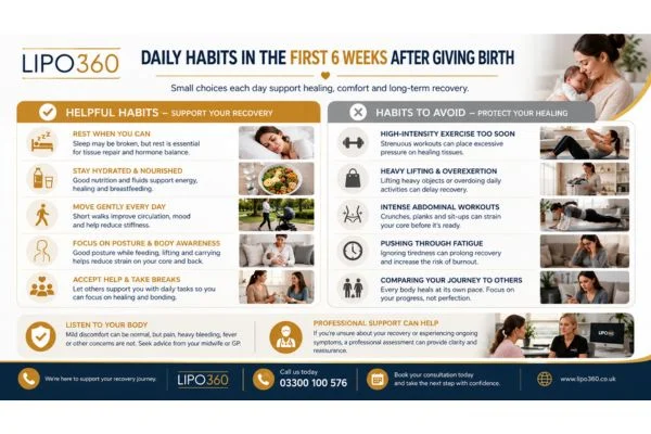What to Do (and Avoid) in the First 6 Weeks After Giving Birth To Avoid Diastasis Recti 3 First 6 Weeks After Giving Birth To Avoid Diastasis Recti Nottinghamshire : Daily Habits in the First 6 Weeks After Giving Birth